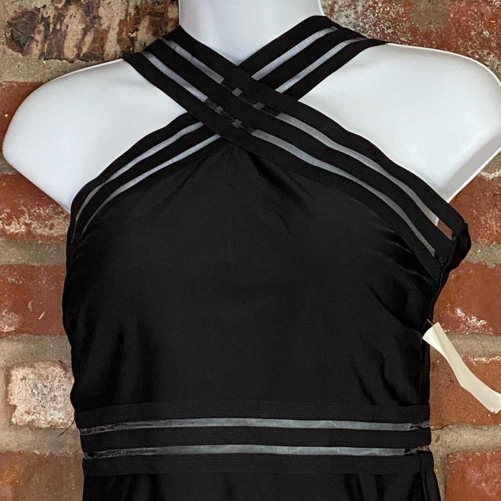 New Black Cross Over One Piece Swimsuit Size Medium - Picture 7 of 9